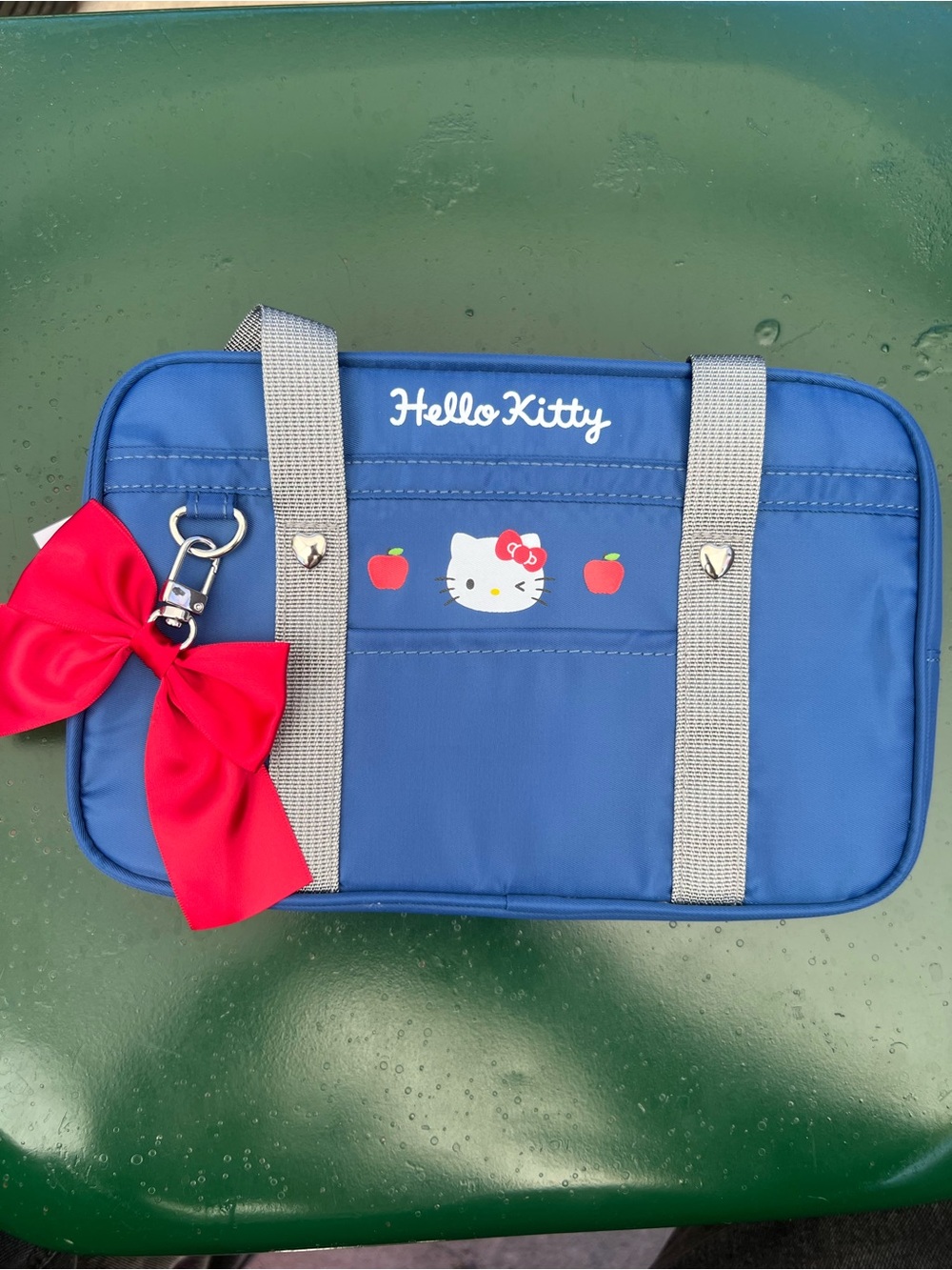 Hello Kitty Blue Kids Shoulder Bag with Red Bow Accent